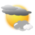 Low clouds/mostly cloudy and high clouds / cloudy