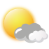 Low clouds/mostly cloudy and high clouds / partly cloudy