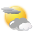 Low and high clouds / mostly cloudy