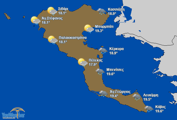 Weather map of 