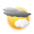 Low clouds/partly cloudy and high clouds / cloudy