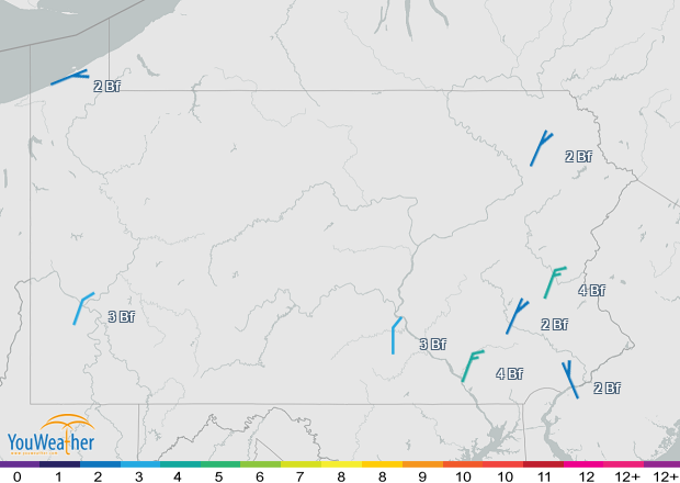 Weather map of 