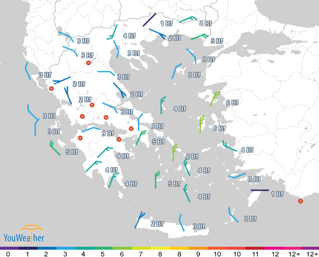 Weather map of 