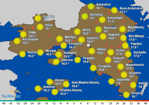 Weather map of 
