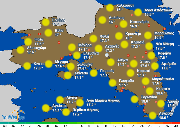 Weather map of 