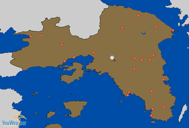 Weather map of 