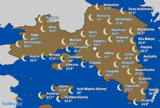 Weather map of 
