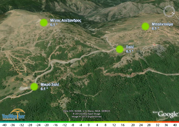 Weather map of 