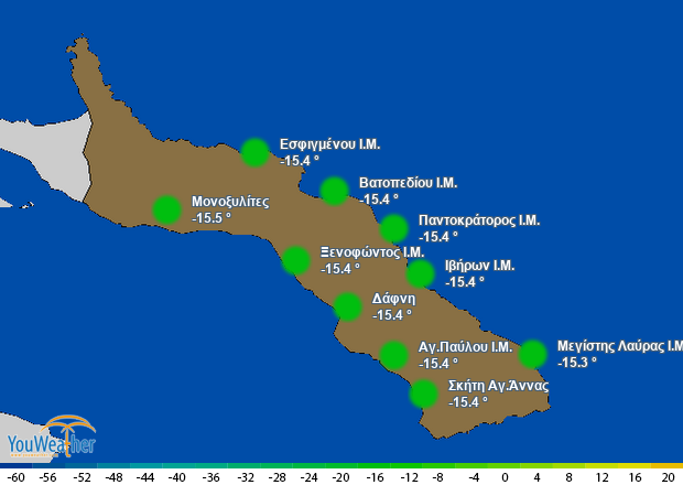 Weather map of 
