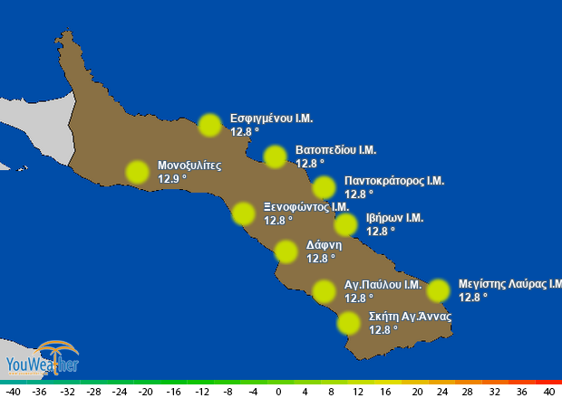 Weather map of 