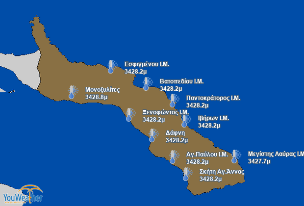 Weather map of 
