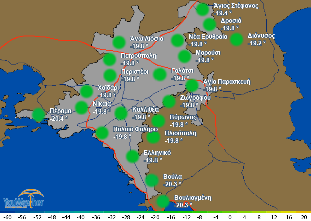 Weather map of 