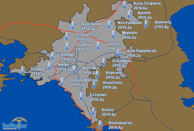 Weather map of 