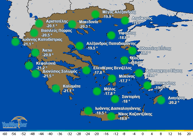 Weather map of 