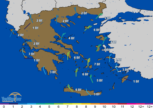 Weather map of 