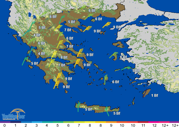 Weather map of 