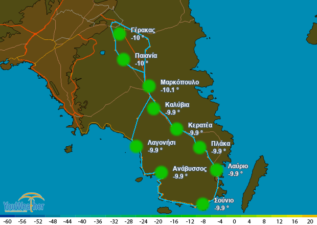 Weather map of 
