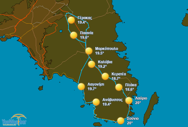 Weather map of 