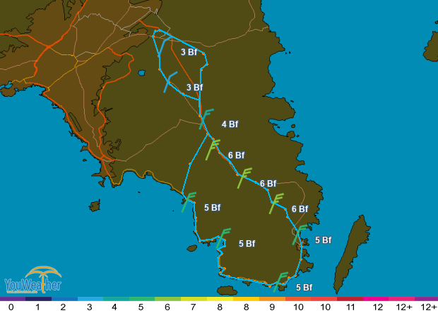 Weather map of 