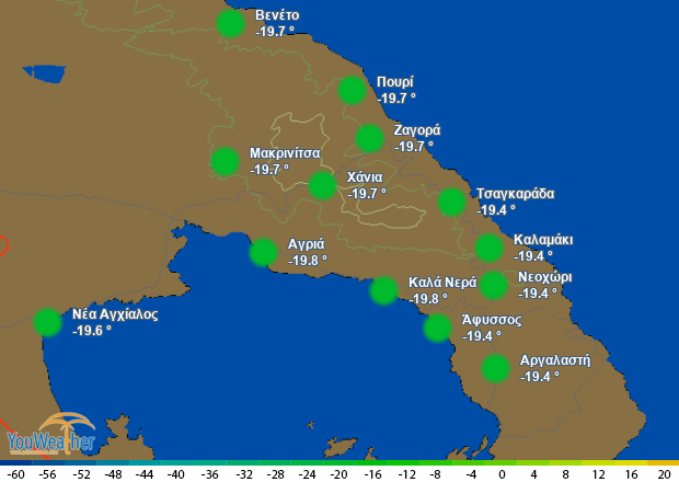 Weather map of 