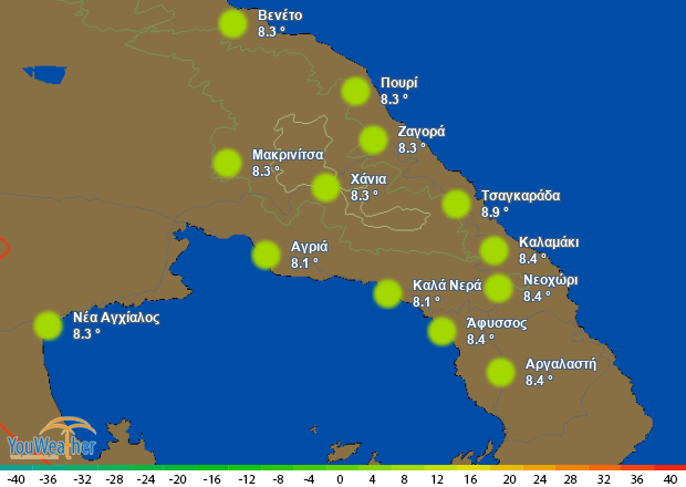 Weather map of 