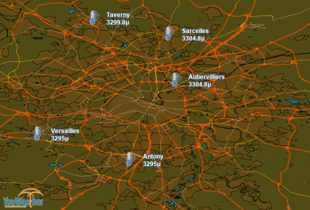 Weather map of 
