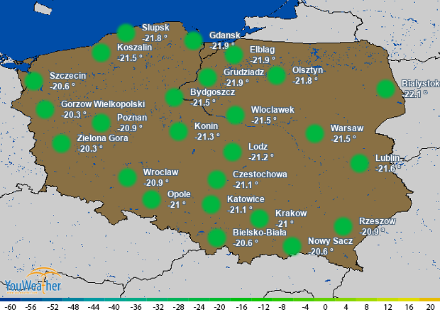 Weather map of 
