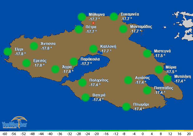 Weather map of 