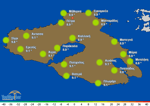 Weather map of 