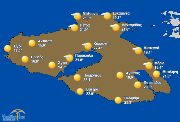 Weather map of 