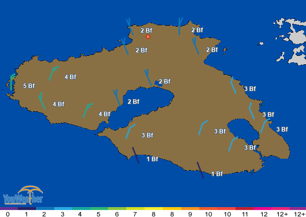 Weather map of 