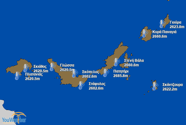 Weather map of 