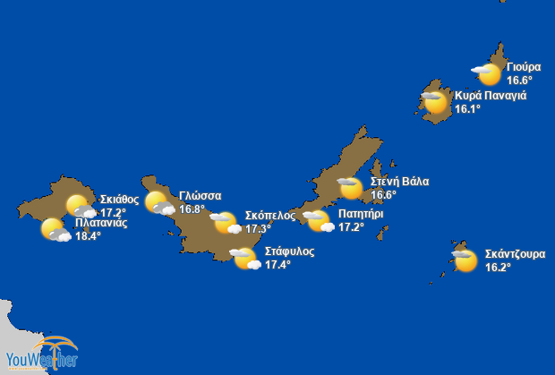 Weather map of 