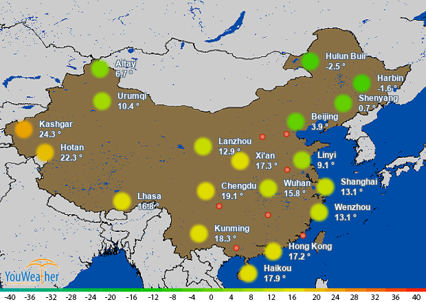 Weather map of 