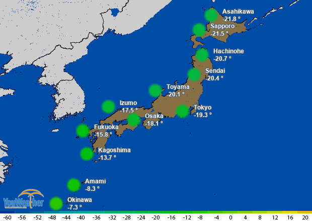Weather map of 