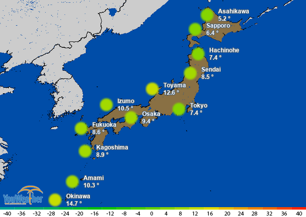 Weather map of 