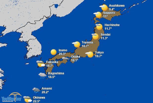 Weather map of 