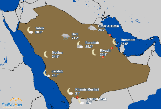 Weather map of 