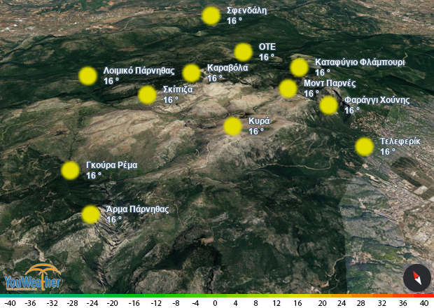 Weather map of 