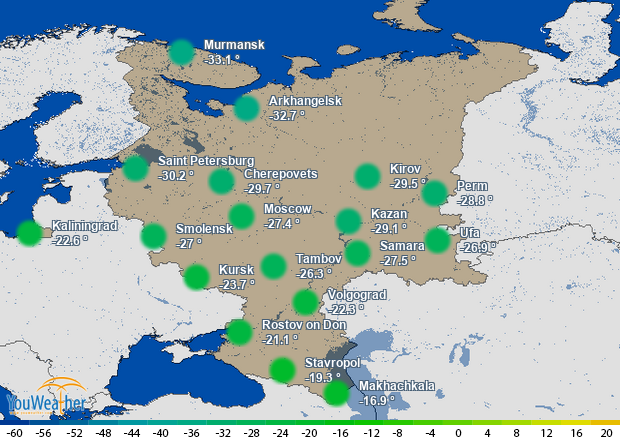 Weather map of 