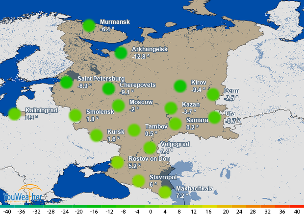 Weather map of 