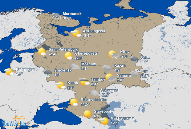 Weather map of 
