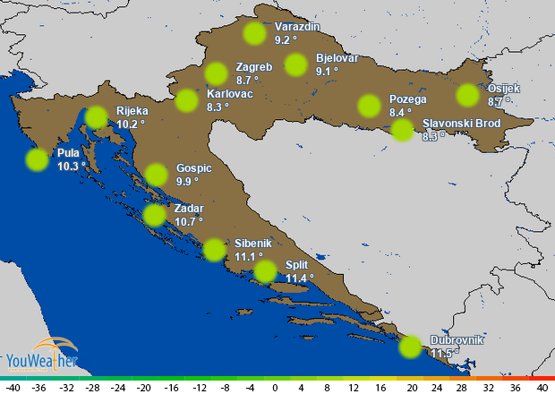 Weather map of 