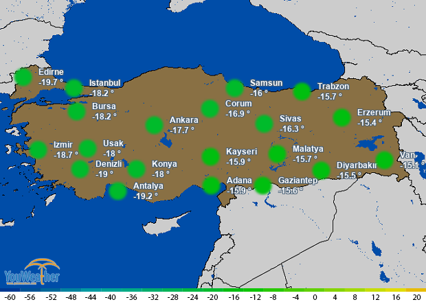 Weather map of 