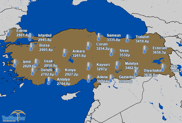 Weather map of 