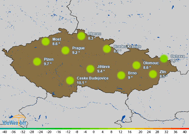 Weather map of 
