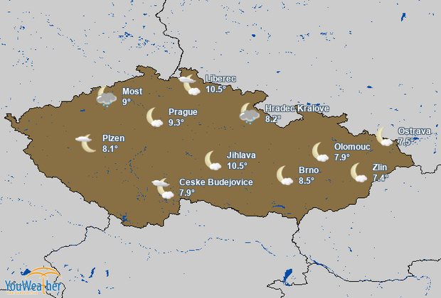 Weather map of 