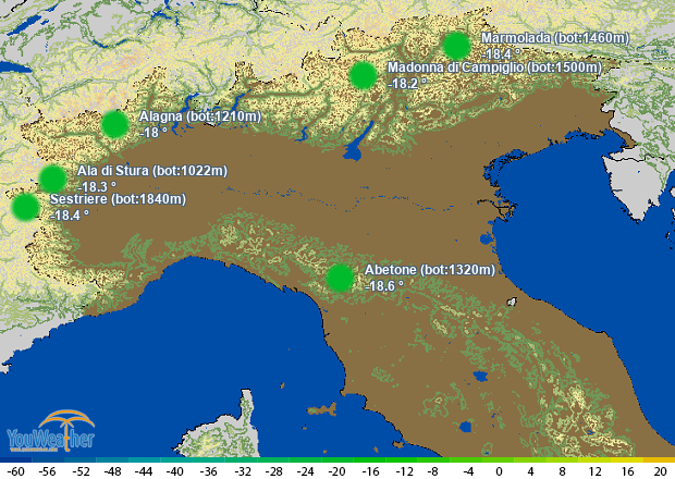 Weather map of 