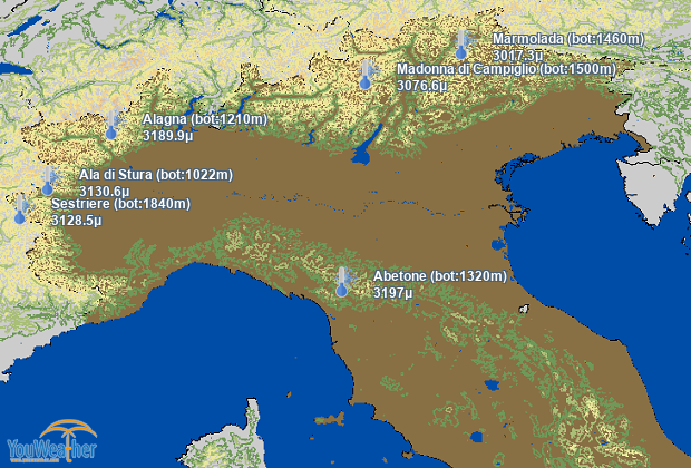 Weather map of 
