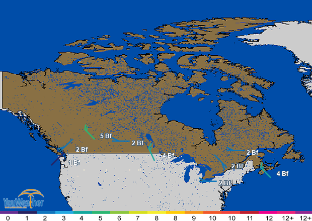 Weather map of 